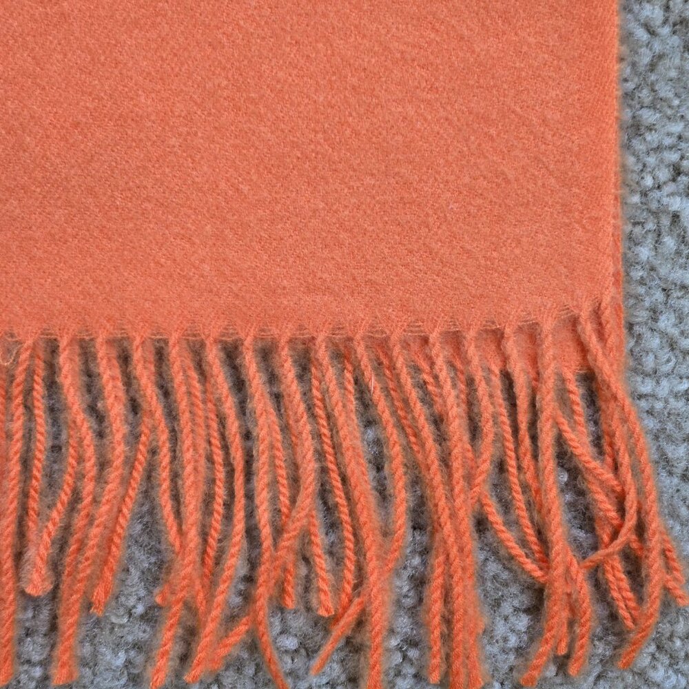 NWOT Sky Cashmere Scarf Orange - Picture 3 of 7